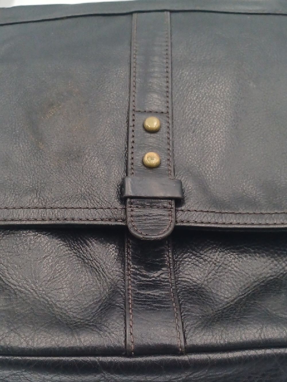 Fossil Travis City Bag Leather Messenger - Picture 12 of 12